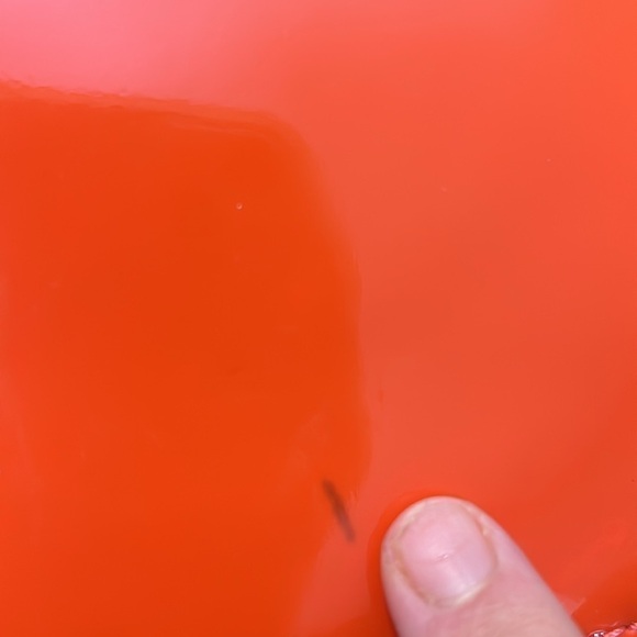 Tory Burch Orange Patent Leather Adalyn Crossbody Bag - Picture 3 of 10